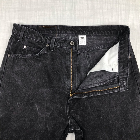 Vintage 90s Levis Mens 38x30 505 Black Jeans - Picture 8 of 15